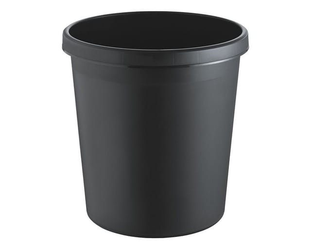 HELIT H61058-95 - Papierkorb 18 Liter, schwarz