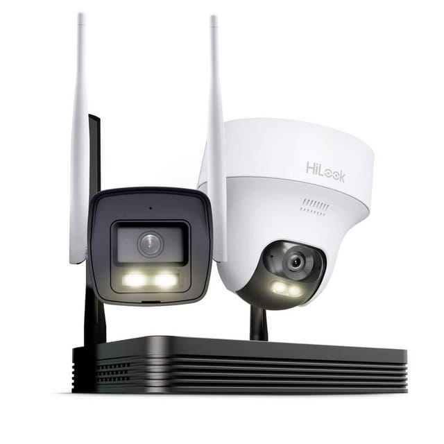HIL IK2044BTHPHW - EasyLink WLAN Videorekorder, Set inkl 2 Kameras