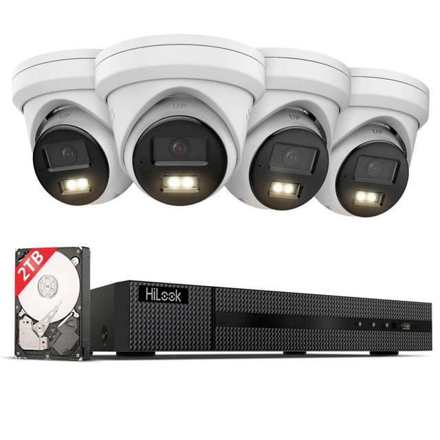 HIL IK28P-460T - Netzwerk-Videorekorder, inkl. 4 Turret Kameras, 6 MP, 2 TB HDD
