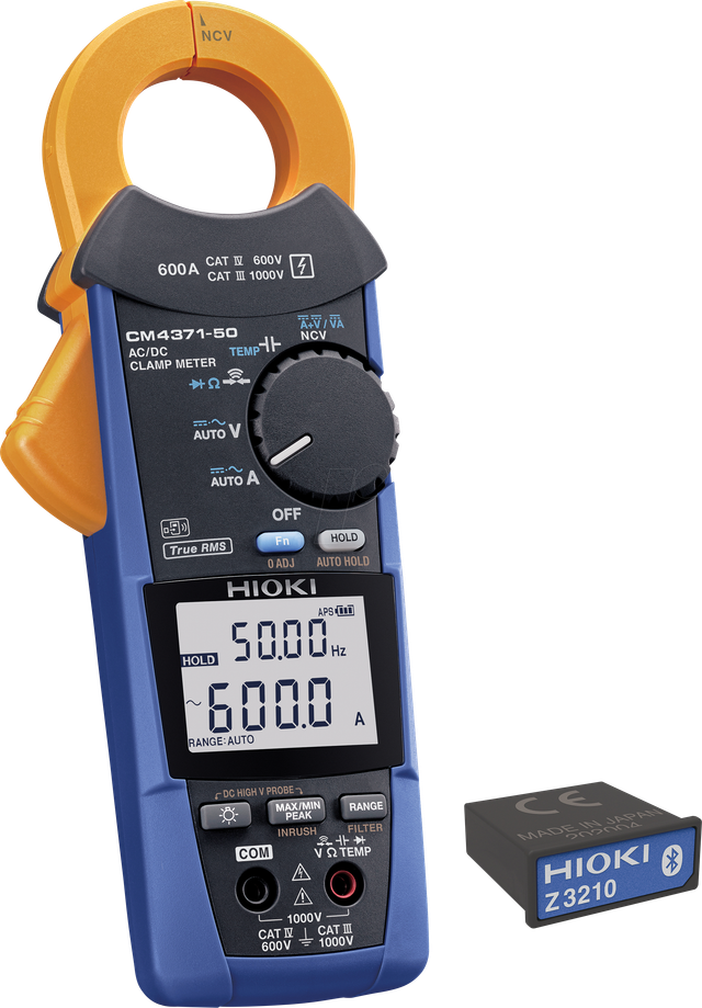 HIOKI CM4371-90 - Stromzange, digital, AC/DC, bis 600 A, TRMS, mit Z3210