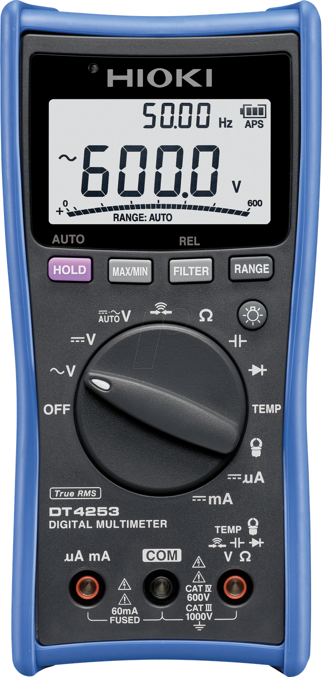 HIOKI DT4253 - Multimeter DT4253, 6000 Counts, TRMS