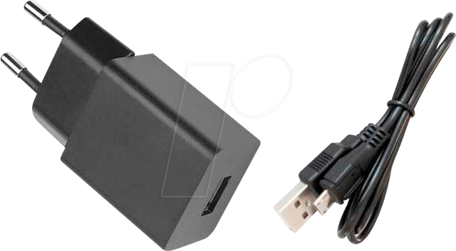 HNP 07-USBV2-S1 - USB-Ladegerät, 5 V, 1,4 A, USB-A, mit Micro-USB-Kabel