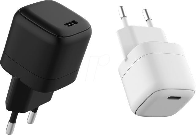 HNP 20EU-CPDV2 - USB-Ladegerät, 20 W, 5-12 V, USB C, PD 3.0, QC 3.0, schwarz