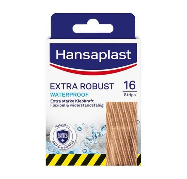 HNP ER 2,6X7,6CM - Hansaplast Extra Robust, Streifen, 2,6 x 7,6 cm, 16 Stück