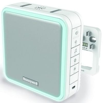 HONEY DW915S - Funk-Gong mit LED-Blitzlicht, weiß