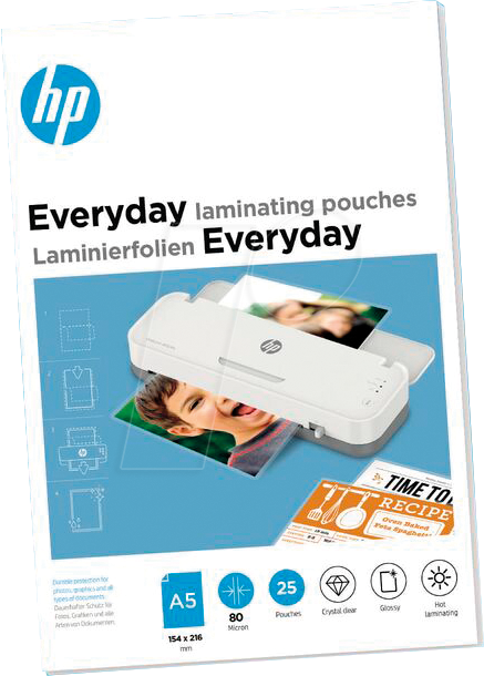 HP EL9155 - Laminierfolien, DIN A5, 80 mic, 25 Stück