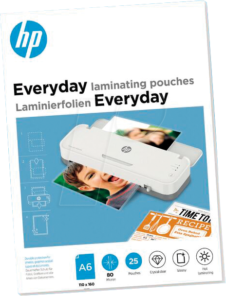 HP EL9156 - Laminierfolien, DIN A6, 80 mic, 25 Stück
