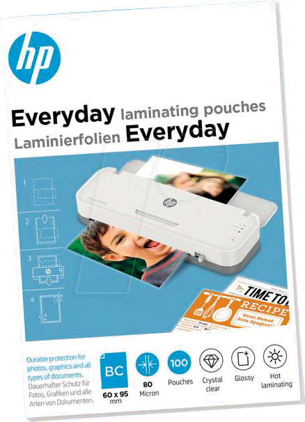 HP EL9157 - Laminierfolien, für Visitenkarten, 80 mic, 100 Stück
