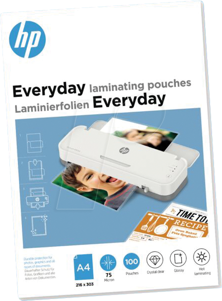 HP EL9159 - Laminierfolien, DIN A4, 75 mic, 100 Stück