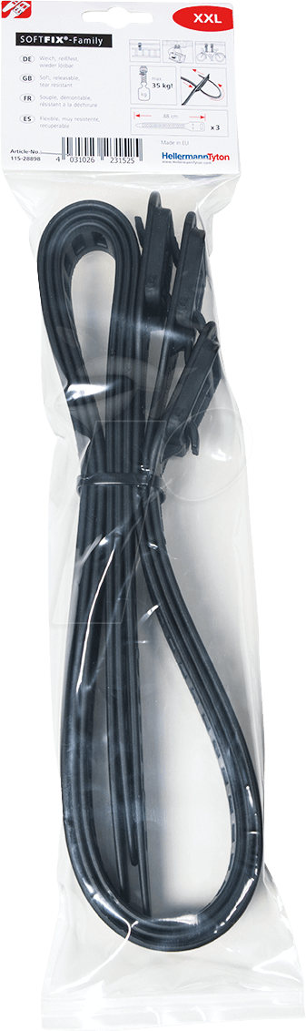 HT 115-28898 - Lösbarer Softbinder 880x28 mm, schwarz