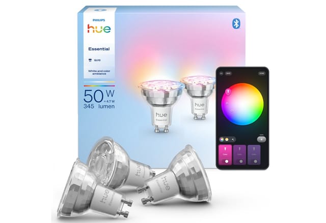 HUE 929004235704 - Smart Light, GU10, 4,7 W, RGBW, 3 Stück