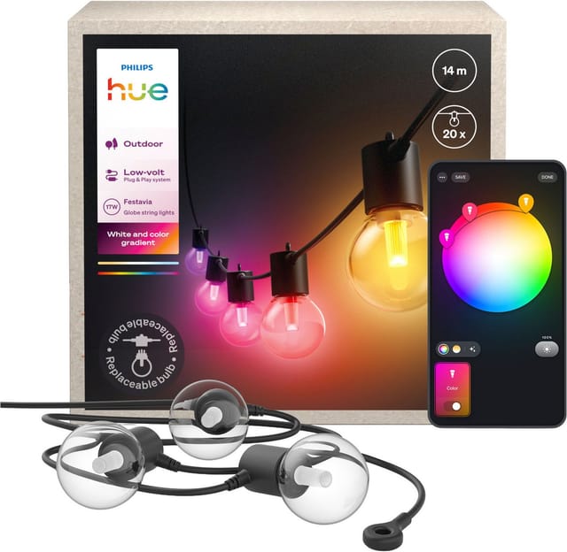 HUE 929004581901 - Smart Light, LED Lichterkette, außen, RGBW, 14 m