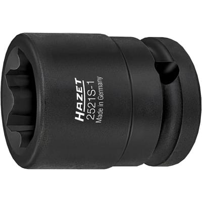 HZ 2521S-1 - Schlag-Steckschlüsseleinsatz, 12,5 mm, Rillenprofil