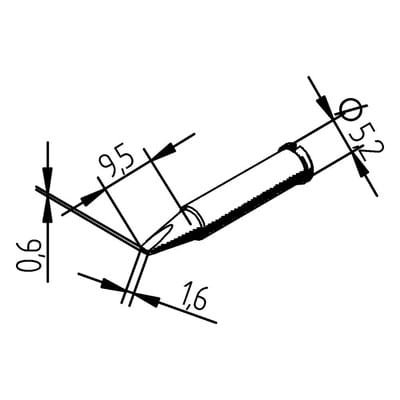 I-TIP CD 16 - Lötspitze 0102CDLF16, 1,6 mm, meißelförmig, gerade