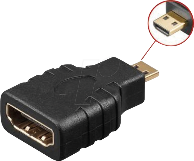 IADAP-HDMI-MD - Adapter, HDMI Buchse auf HDMI Micro D Stecker