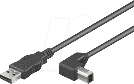 ICOC-U-AB-10-ANG - USB 2.0 Kabel A-Stecker > B-Stecker 90° gewinkelt, 1,0m