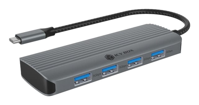 ICY IB-DK4022A-C - USB 3.0 Hub, 4x USB-A, mit HDMI & 100 W PD
