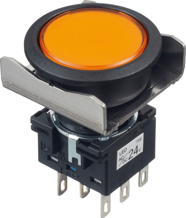 ID LBW6LA1T64A - Beleuchteter Einbautaster LBW, 26 mm , 2 CO