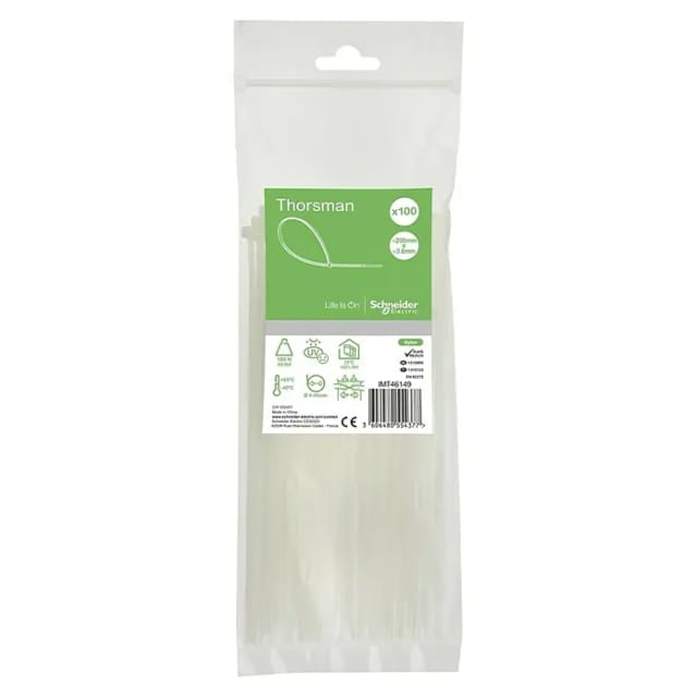 IMT46413 - Kabelbinder 200 x 3,6 mm, klar, im Beutel à 100 Stück