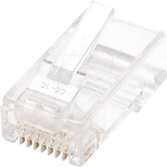 INT 502344 - CAT6 Modularstecker, UTP, 2-Punkt, 100 Stk