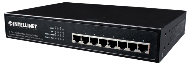INT 560641 - Switch, 8-Port, Gigabit Ethernet, PoE