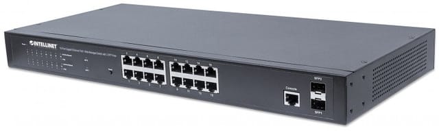 INT 561198 - Switch, 16-Port, Gigabit Ethernet, PoE+, Web-Managed