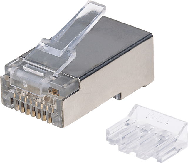 INT 790680 - CAT6A Modularstecker, STP, 3-Punkt, 90 Stk