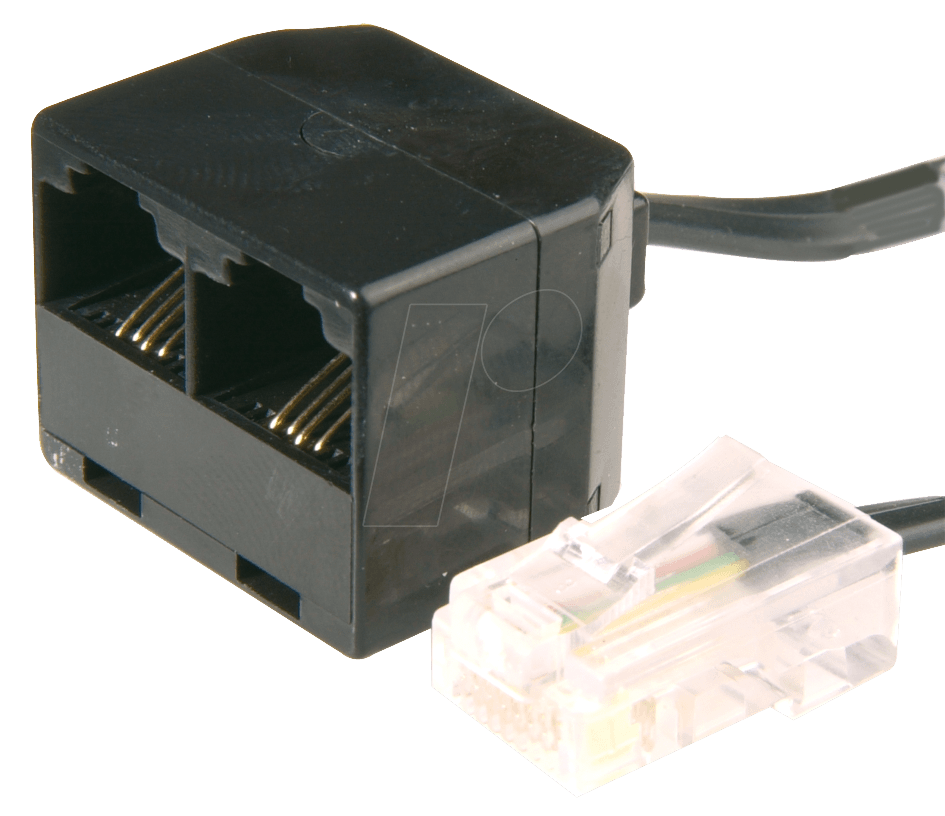 ISDN RJ45 1-2 - ISDN Verteiler, 2-fach
