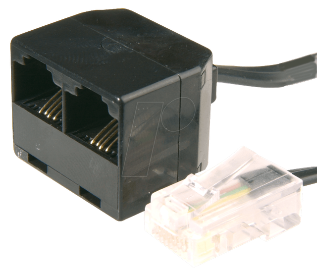 ISDN RJ45 1-2 - ISDN Verteiler, 2-fach