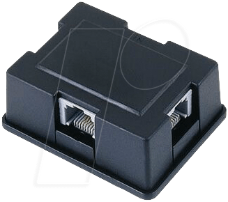 ISDN RJ45 1-3 - ISDN-Verteilerbox 3-fach incl. Kabel 8/4 3m