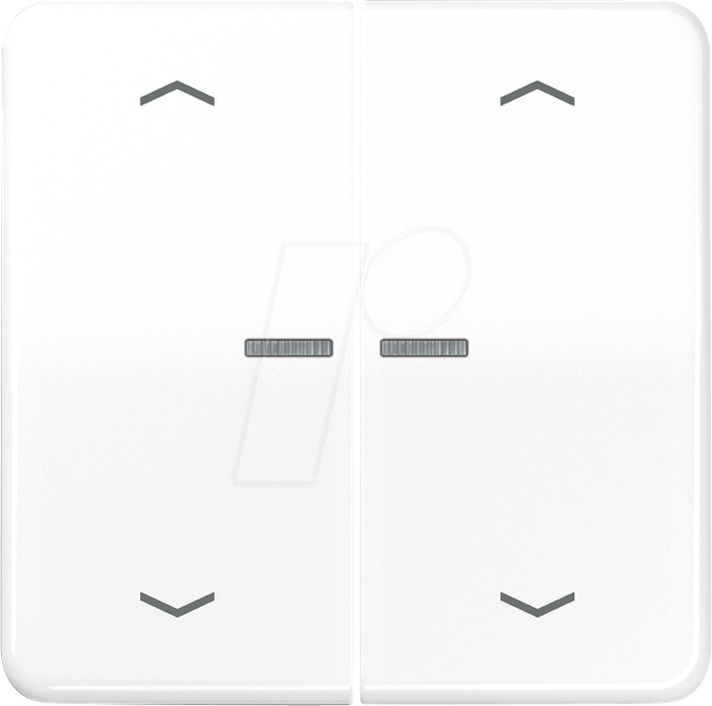 JG CD102KO5PWW - Wippe, 2-fach, alpinweiß, Lichtleiter, Pfeilsymbole