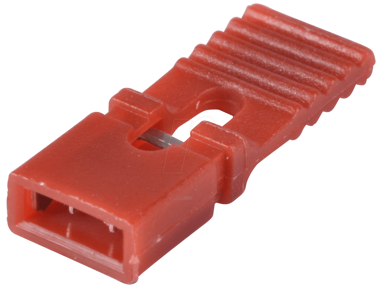 JUMPER 2,54GL RT - Kurzschlussbrücke, rot, mit Grifflasche
