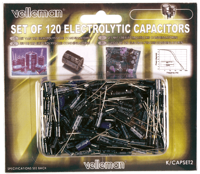 K/CAP2 - Sortiment, Elektrolytkondensatoren, 120-teilig
