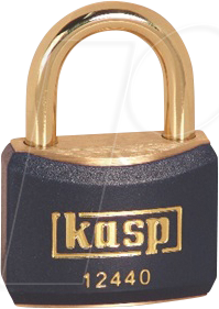 KASP K12440BLUD - Messingschloss, blau ummantelt