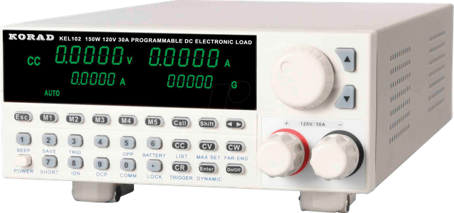 KEL102 - Elektronische Last, 150 W, 0 - 30 A, USB, RS232, LAN