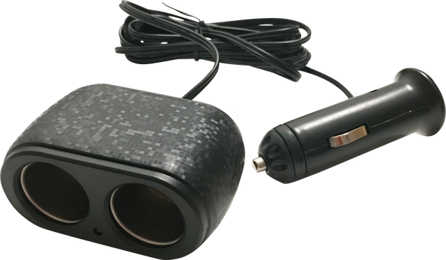 KFZ 019012 - KFZ - Steckdose, 2-fach, 12 V, 10 A, 2 m