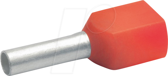 KLAUKE 8718 - Zwillings-Aderendhülse 2x 1,00 mm², rot