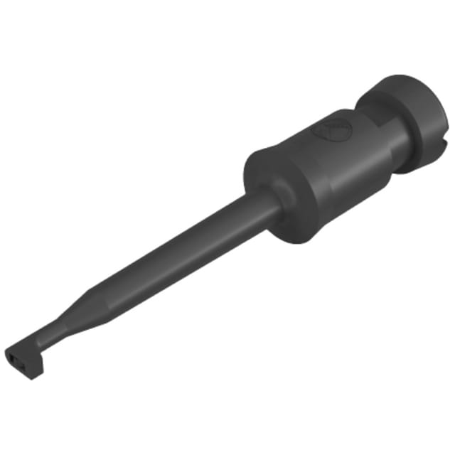KLEPS 2 SW - Klemmprüfspitze,Haken, schwarz, Lötanschluss