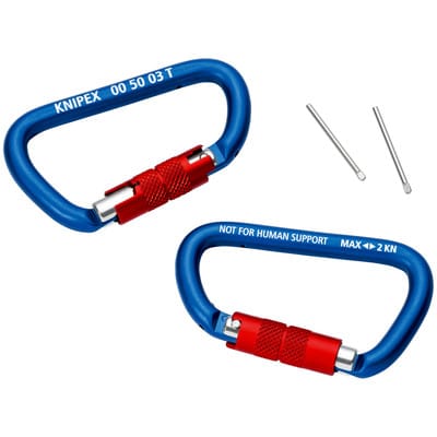 KN 00 50 03 T BK - Materialkarabiner, für Werkzeuge, blau