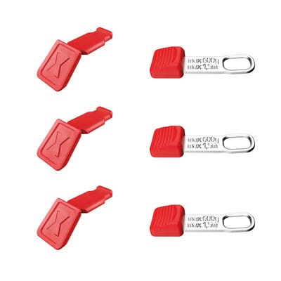 KN 00 63 06 TCR - je 3 Stück: ColorClip Rot + TetheredTool Clip