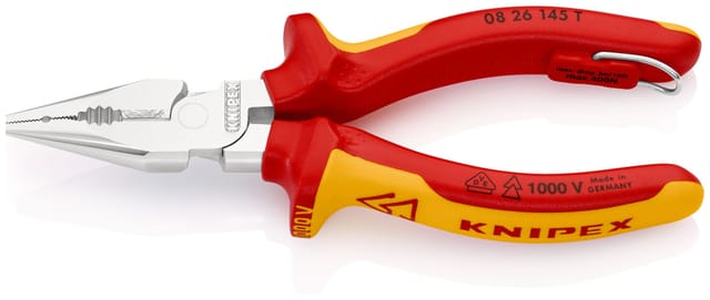 KN 08 26 145 T - VDE- Spitz-Kombizange, 145 mm