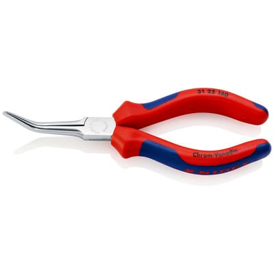 KN 31 25 160 - Nadelzange 45° gebogen, 160 mm, verchromt