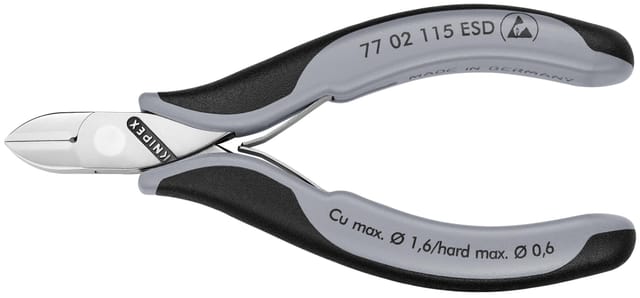 KN 77 02 115 ESD - ESD Seitenschneider, rund, 115 mm, kleine Facette