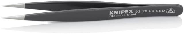 KN 92 28 69 ESD - Pinzette, gerade, spitz, 120 mm, ESD