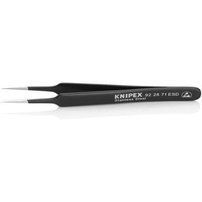 KN 92 28 71 ESD - Pinzette, gerade, spitz, 110 mm, ESD