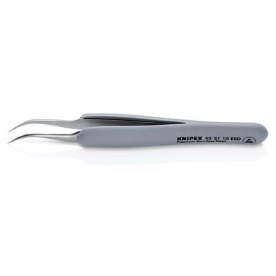 KN 92 31 10 ESD - Präzisionspinzette mit gummiertem Griff ESD, 122 mm