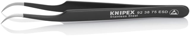 KN 92 38 75 ESD - Pinzette, sichelförmig, spitz, 130 mm, ESD