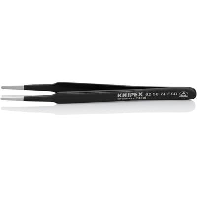 KN 92 58 74 ESD - Pinzette, gerade, rund, 120 mm, ESD
