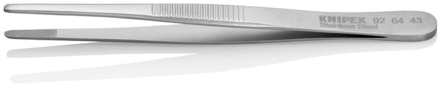 KN 92 64 43 - Pinzette, gerade, stumpf, 120 mm