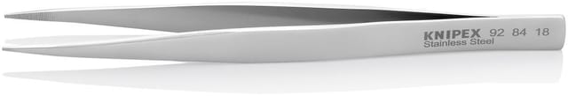 KN 92 84 18 - Pinzette, gerade, eckig, 125 mm